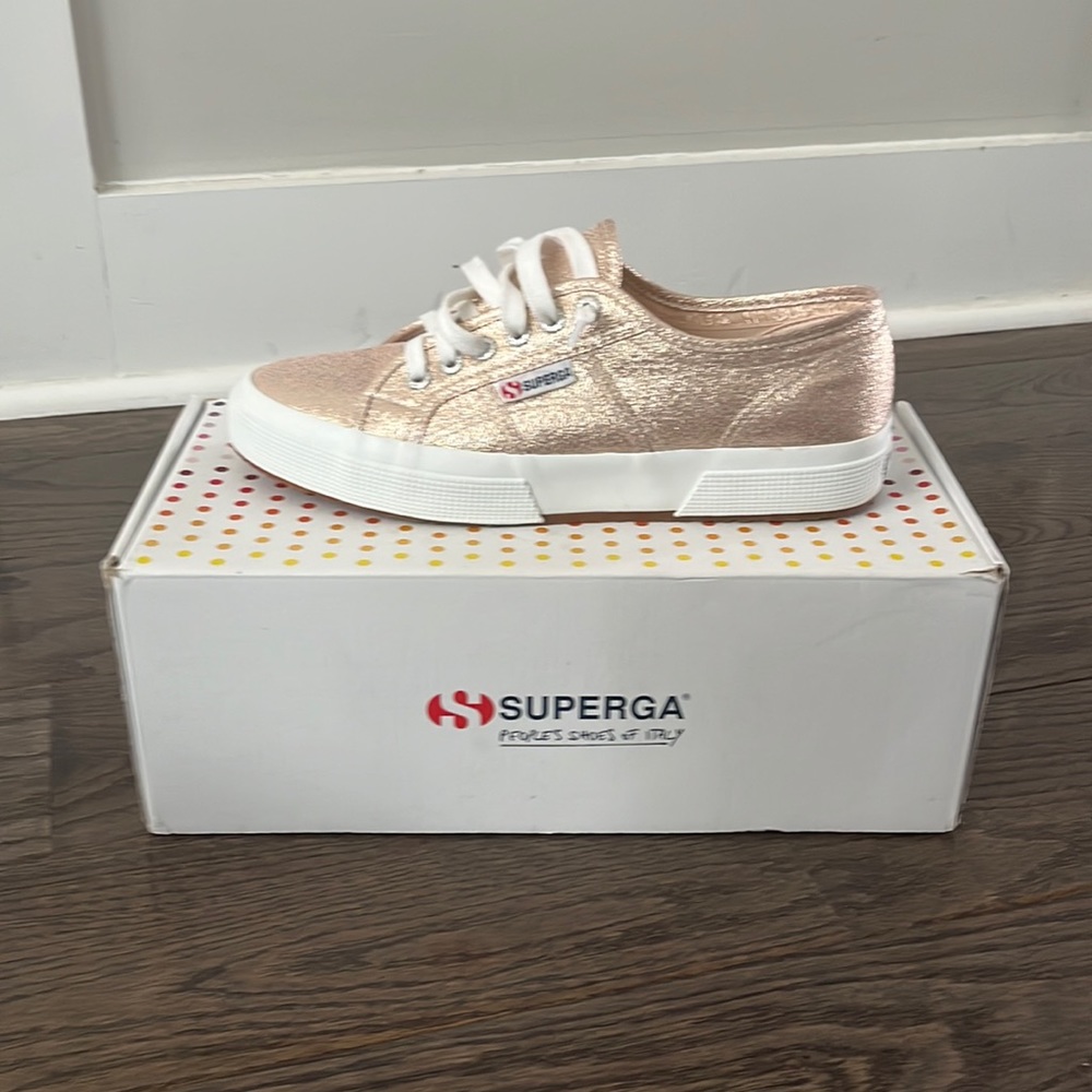 Superga Cotu Classic Sneakers in Rose Platinum Lame